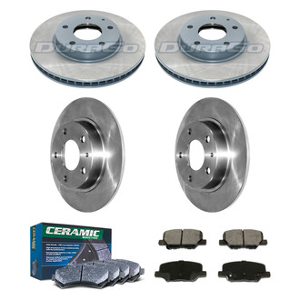 DuraGo® - Plain Front and Rear Brake Kit with Ceramic Pads