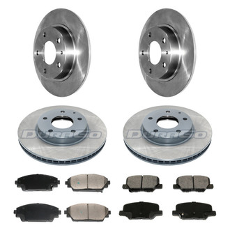 DuraGo® - Plain Front and Rear Brake Kit with Ceramic Pads