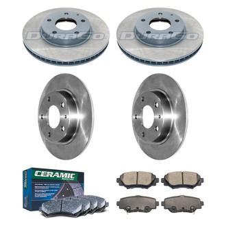 DuraGo® - Plain Front and Rear Brake Kit with Ceramic Pads