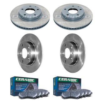 DuraGo® - Plain Front and Rear Brake Kit with Ceramic Pads