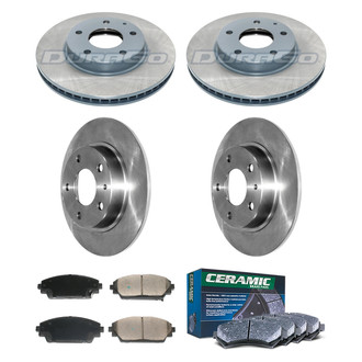 DuraGo® - Plain Front and Rear Brake Kit with Ceramic Pads