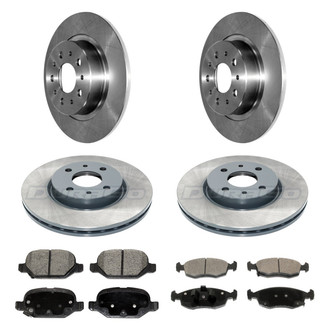 DuraGo® - Plain Front and Rear Brake Kit with Ceramic Pads
