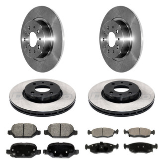 DuraGo® - Plain Front and Rear Brake Kit with Ceramic Pads