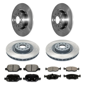 DuraGo® - Plain Front and Rear Brake Kit with Ceramic Pads