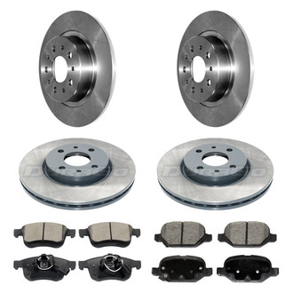 DuraGo® - Plain Front and Rear Brake Kit with Ceramic Pads