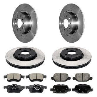 DuraGo® - Plain Front and Rear Brake Kit with Ceramic Pads