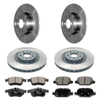 DuraGo® - Plain Front and Rear Brake Kit with Ceramic Pads