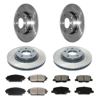 DuraGo® - Plain Front and Rear Brake Kit with Ceramic Pads