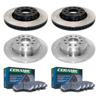 DuraGo® - Plain Front and Rear Brake Kit with Ceramic Pads