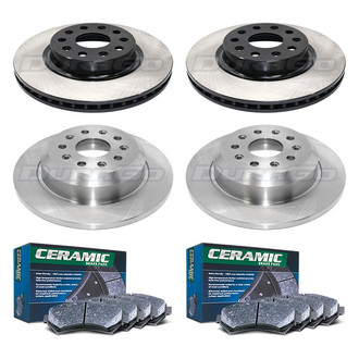 DuraGo® - Plain Front and Rear Brake Kit with Ceramic Pads