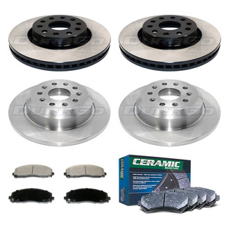 DuraGo® - Plain Front and Rear Brake Kit with Ceramic Pads