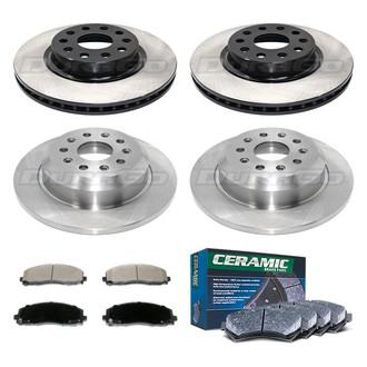 DuraGo® - Plain Front and Rear Brake Kit with Ceramic Pads