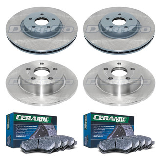 DuraGo® - Plain Front and Rear Brake Kit with Ceramic Pads