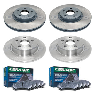 DuraGo® - Plain Front and Rear Brake Kit with Ceramic Pads