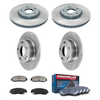 DuraGo® - Premium™ Plain Front and Rear Brake Kit with Semi-Metallic Pads
