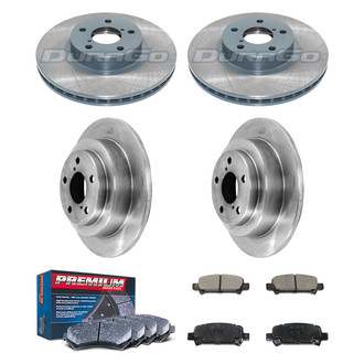 DuraGo® - Premium™ Plain Front and Rear Brake Kit with Semi-Metallic Pads