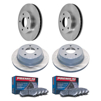 DuraGo® - Premium 1-Piece Plain Brake Kit with Semi-Metallic Brake Pads