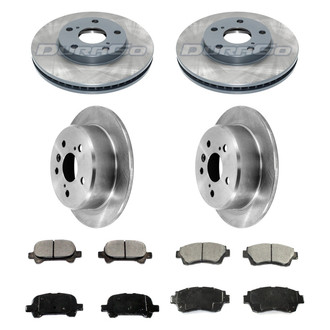 DuraGo® - Premium™ Plain Front and Rear Brake Kit with Semi-Metallic Pads