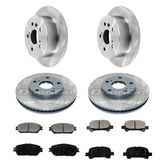 DuraGo® - Premium 1-Piece Plain Brake Kit with Semi-Metallic Brake Pads