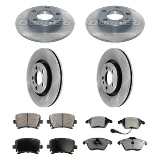 DuraGo® - Premium™ Plain Front and Rear Brake Kit with Semi-Metallic Pads