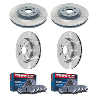 DuraGo® - Premium™ Plain Front and Rear Brake Kit with Semi-Metallic Pads