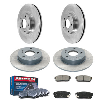 DuraGo® - Premium™ Plain Front and Rear Brake Kit with Semi-Metallic Pads