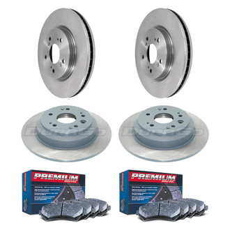DuraGo® - Premium™ Plain Front and Rear Brake Kit with Semi-Metallic Pads