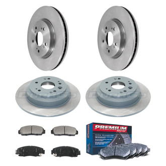 DuraGo® - Premium™ Plain Front and Rear Brake Kit with Semi-Metallic Pads