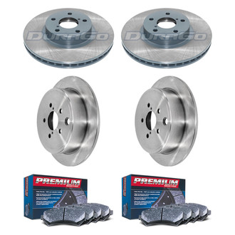 DuraGo® - Premium™ Plain Front and Rear Brake Kit with Semi-Metallic Pads