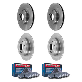 DuraGo® - Premium™ Plain Front and Rear Brake Kit with Semi-Metallic Pads