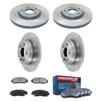 DuraGo® - Premium™ Plain Front and Rear Brake Kit with Semi-Metallic Pads
