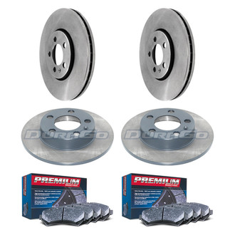 DuraGo® - Premium™ Plain Front and Rear Brake Kit with Semi-Metallic Pads