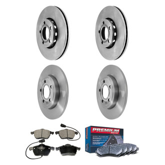 DuraGo® - Premium™ Plain Front and Rear Brake Kit with Semi-Metallic Pads