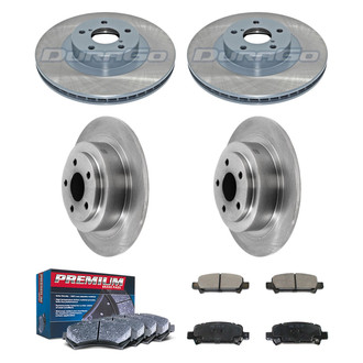 DuraGo® - Premium™ Plain Front and Rear Brake Kit with Semi-Metallic Pads