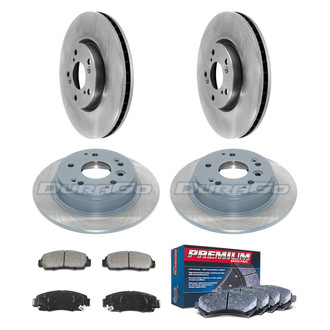 DuraGo® - Premium™ Plain Front and Rear Brake Kit with Semi-Metallic Pads