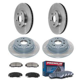 DuraGo® - Premium™ Plain Front and Rear Brake Kit with Semi-Metallic Pads