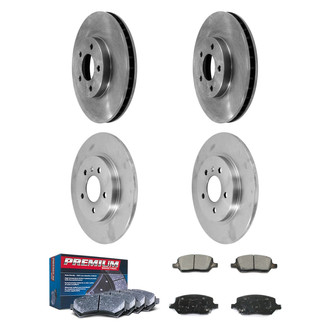 DuraGo® - Premium™ Plain Front and Rear Brake Kit with Semi-Metallic Pads