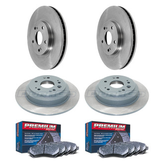 DuraGo® - Premium™ Plain Front and Rear Brake Kit with Semi-Metallic Pads
