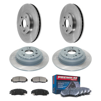 DuraGo® - Premium™ Plain Front and Rear Brake Kit with Semi-Metallic Pads