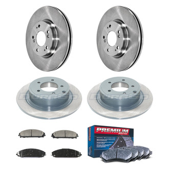 DuraGo® - Premium™ Plain Front and Rear Brake Kit with Semi-Metallic Pads