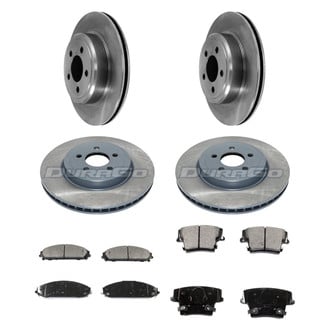 DuraGo® - Premium™ Plain Front and Rear Brake Kit with Semi-Metallic Pads