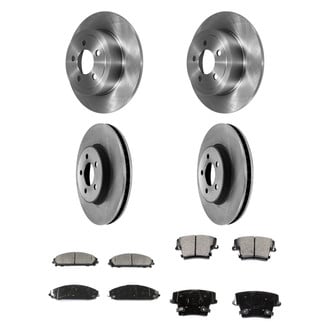DuraGo® - Premium™ Plain Front and Rear Brake Kit with Semi-Metallic Pads