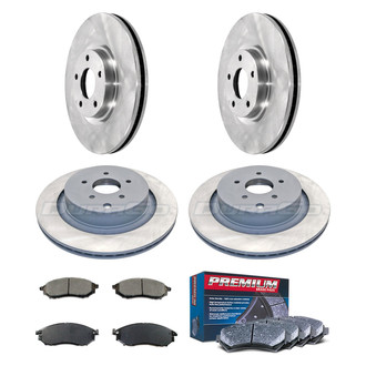 DuraGo® - Premium™ Plain Front and Rear Brake Kit with Semi-Metallic Pads