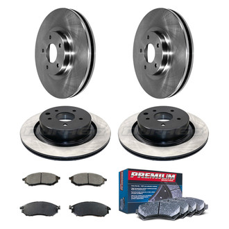 DuraGo® - Premium™ Plain Front and Rear Brake Kit with Semi-Metallic Pads