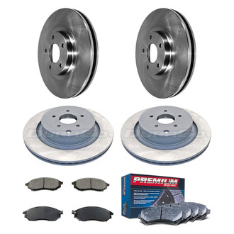DuraGo® - Premium™ Plain Front and Rear Brake Kit with Semi-Metallic Pads