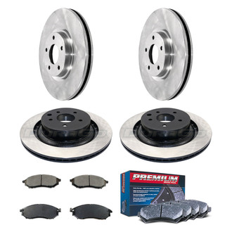 DuraGo® - Premium™ Plain Front and Rear Brake Kit with Semi-Metallic Pads