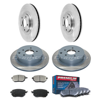 DuraGo® - Premium™ Plain Front and Rear Brake Kit with Semi-Metallic Pads
