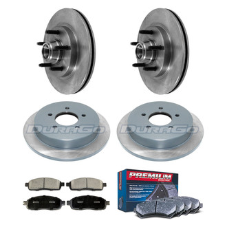 DuraGo® - Premium™ Plain Front and Rear Brake Kit with Semi-Metallic Pads