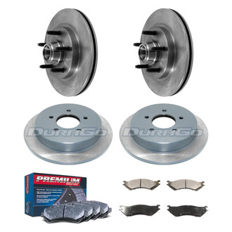 DuraGo® - Premium™ Plain Front and Rear Brake Kit with Semi-Metallic Pads