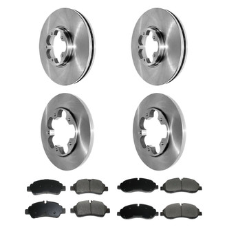 DuraGo® - Premium™ Plain Front and Rear Brake Kit with Semi-Metallic Pads
